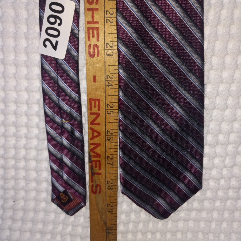 Robert Talbott Best of Class Hand Sewn Silk Tie Purple Stripe 57" Designer